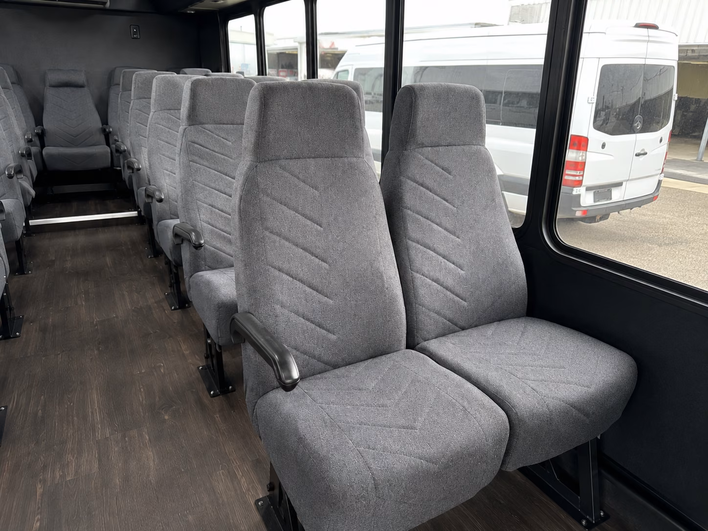 beaverton 18 passenger minibus interior
