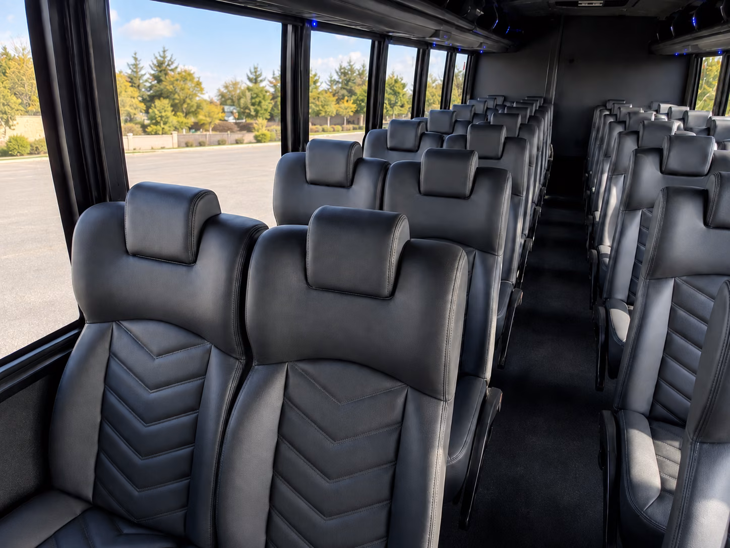 beaverton 20 passenger minibus inside