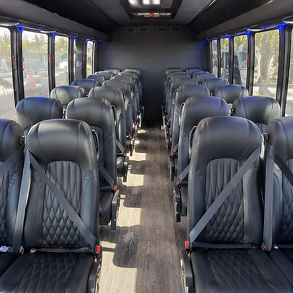 beaverton 25 passenger minibus interior
