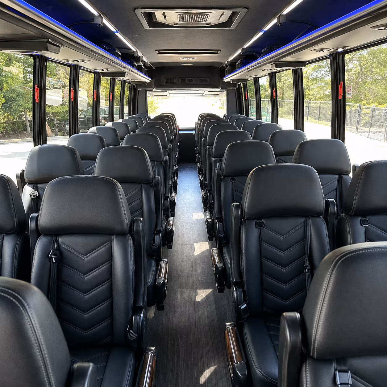 beaverton 28 passenger minibus interior