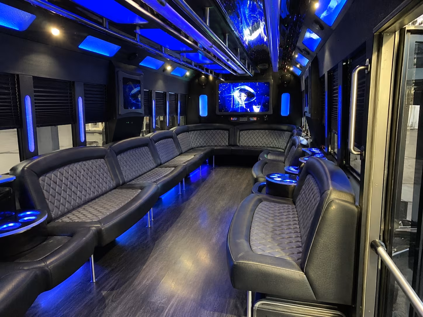 beaverton 28 passenger party bus interior