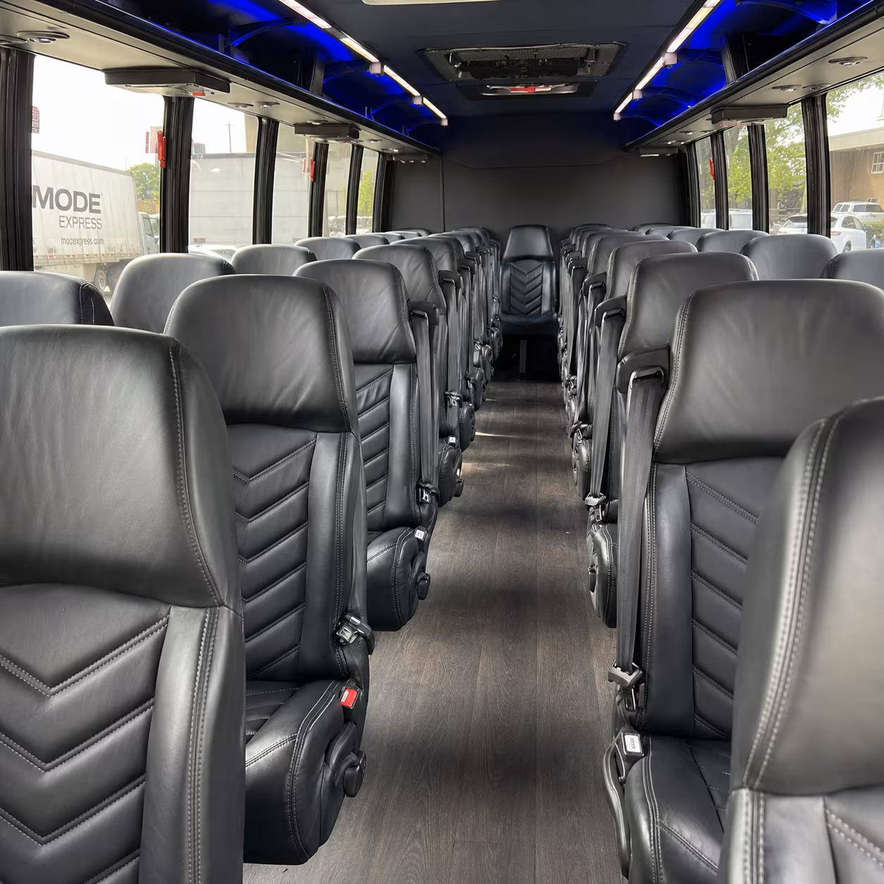 beaverton 30 passenger minibus inside