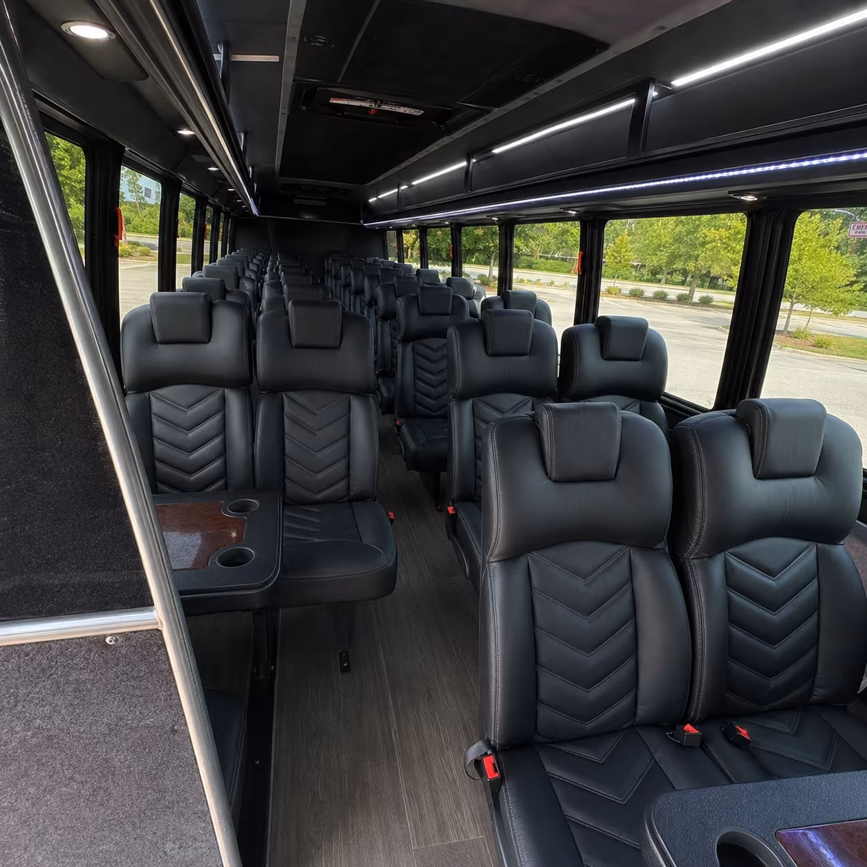 beaverton 35 passenger minibus inside
