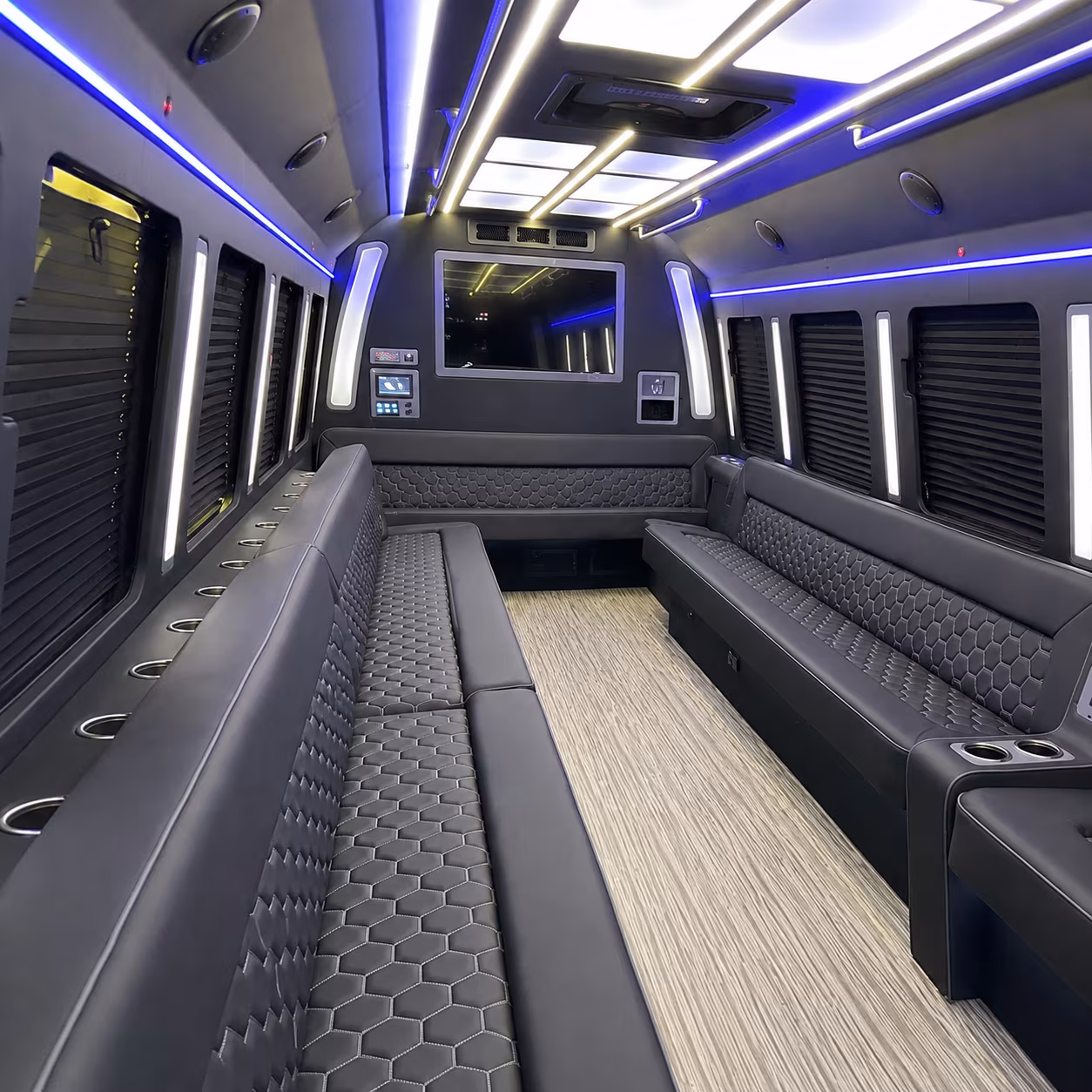 beaverton 40 passenger party bus inside