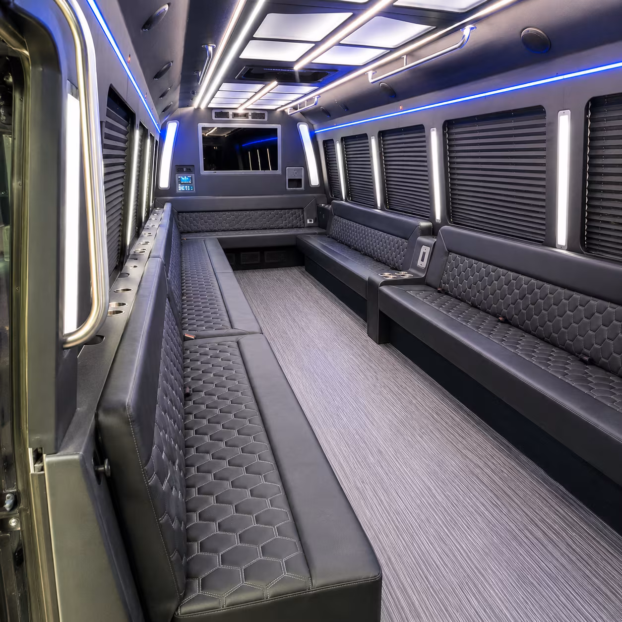 beaverton 40 passenger party bus interior