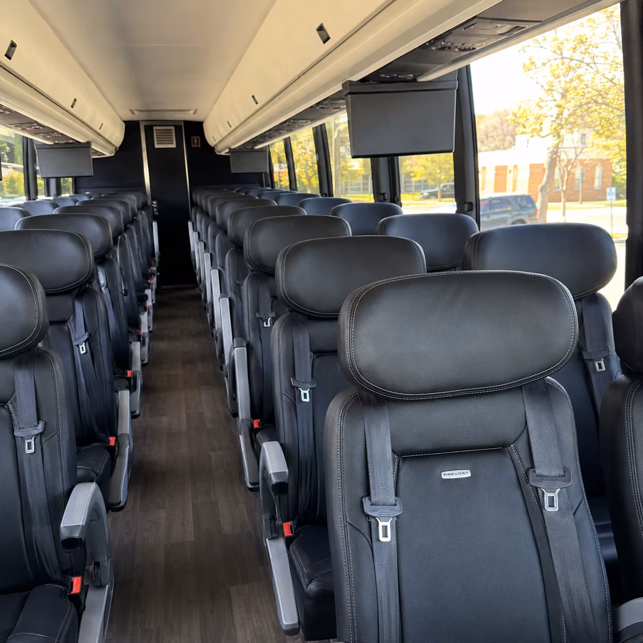 beaverton 45 passenger charter bus inside