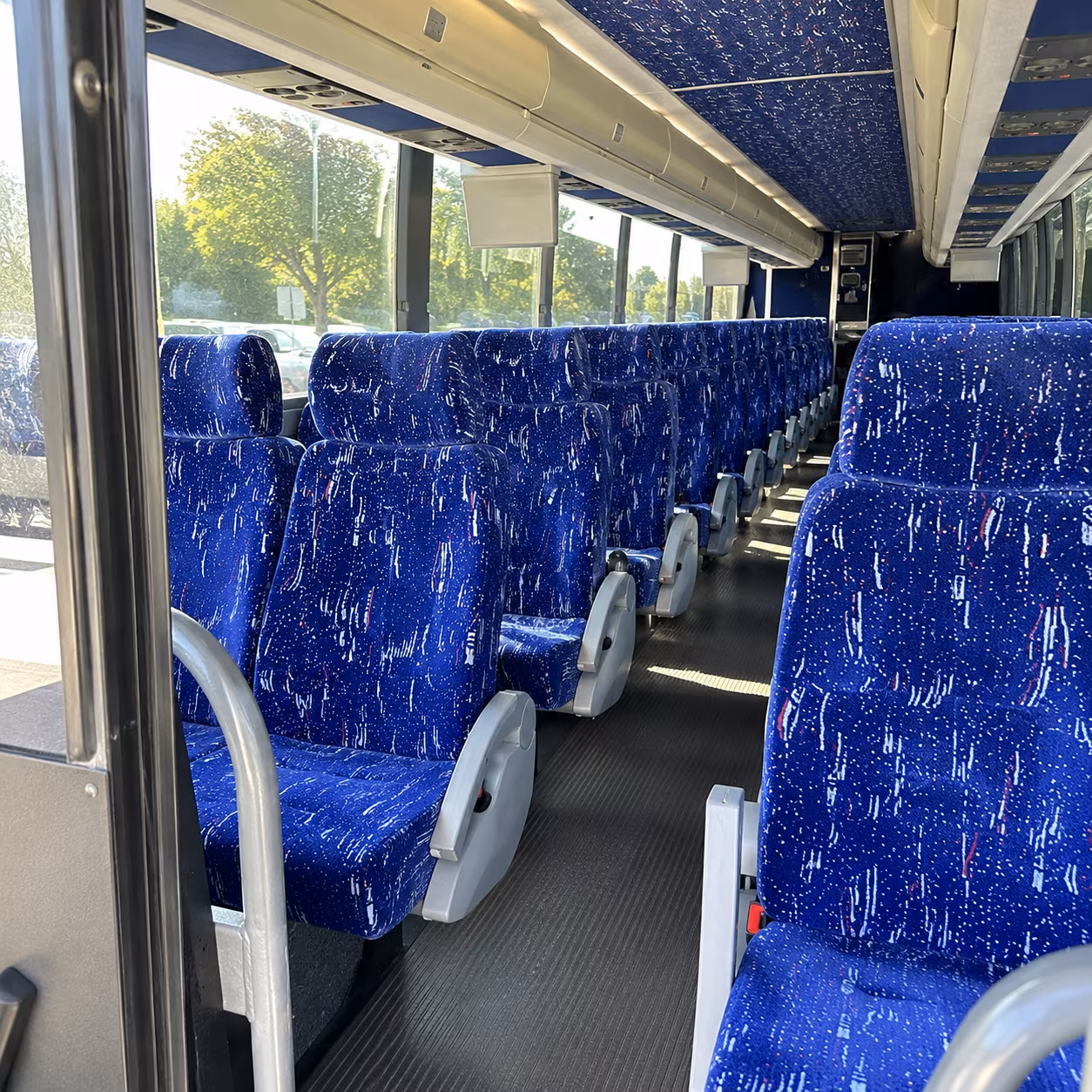 beaverton 50 passenger charter bus inside