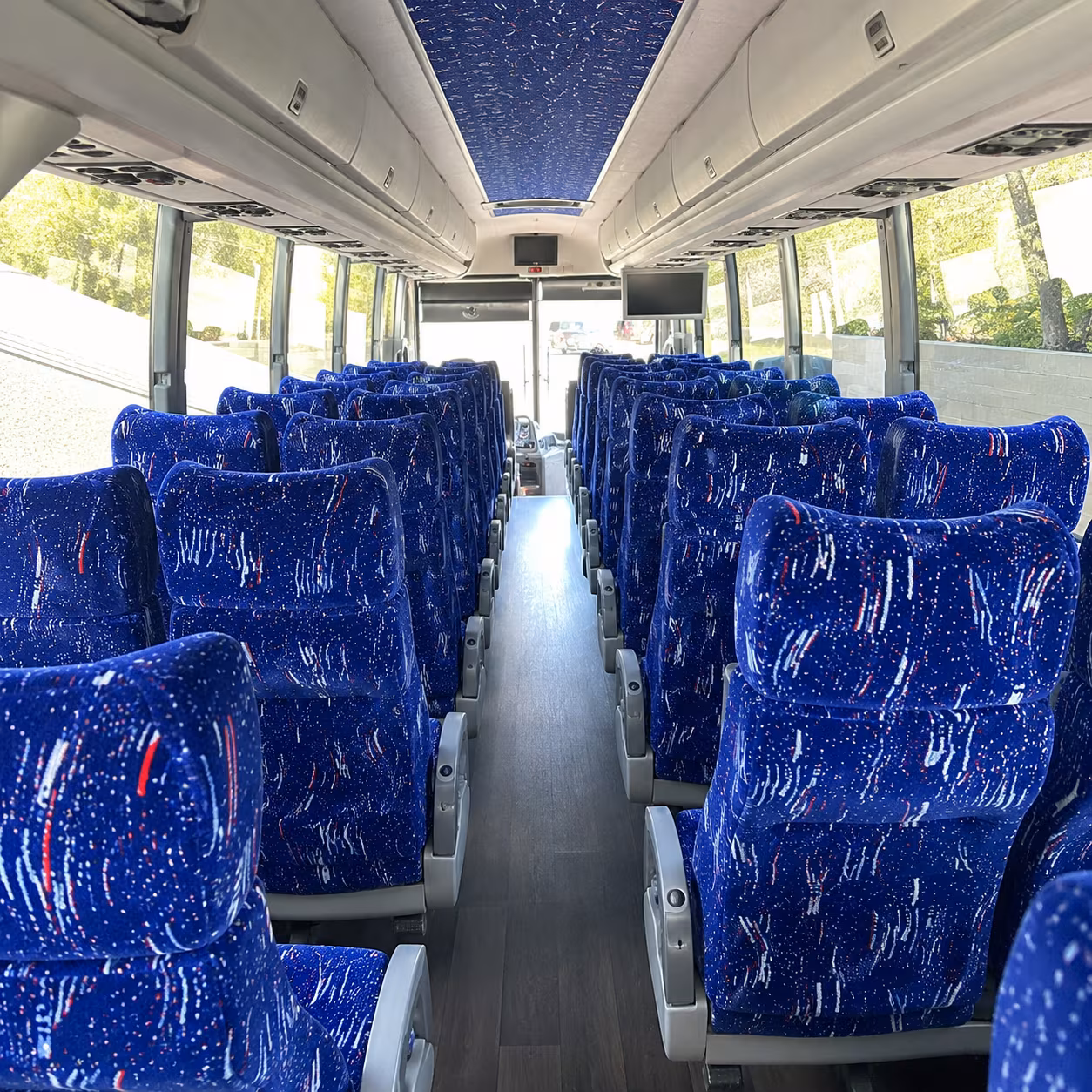 beaverton 50 passenger charter bus interior