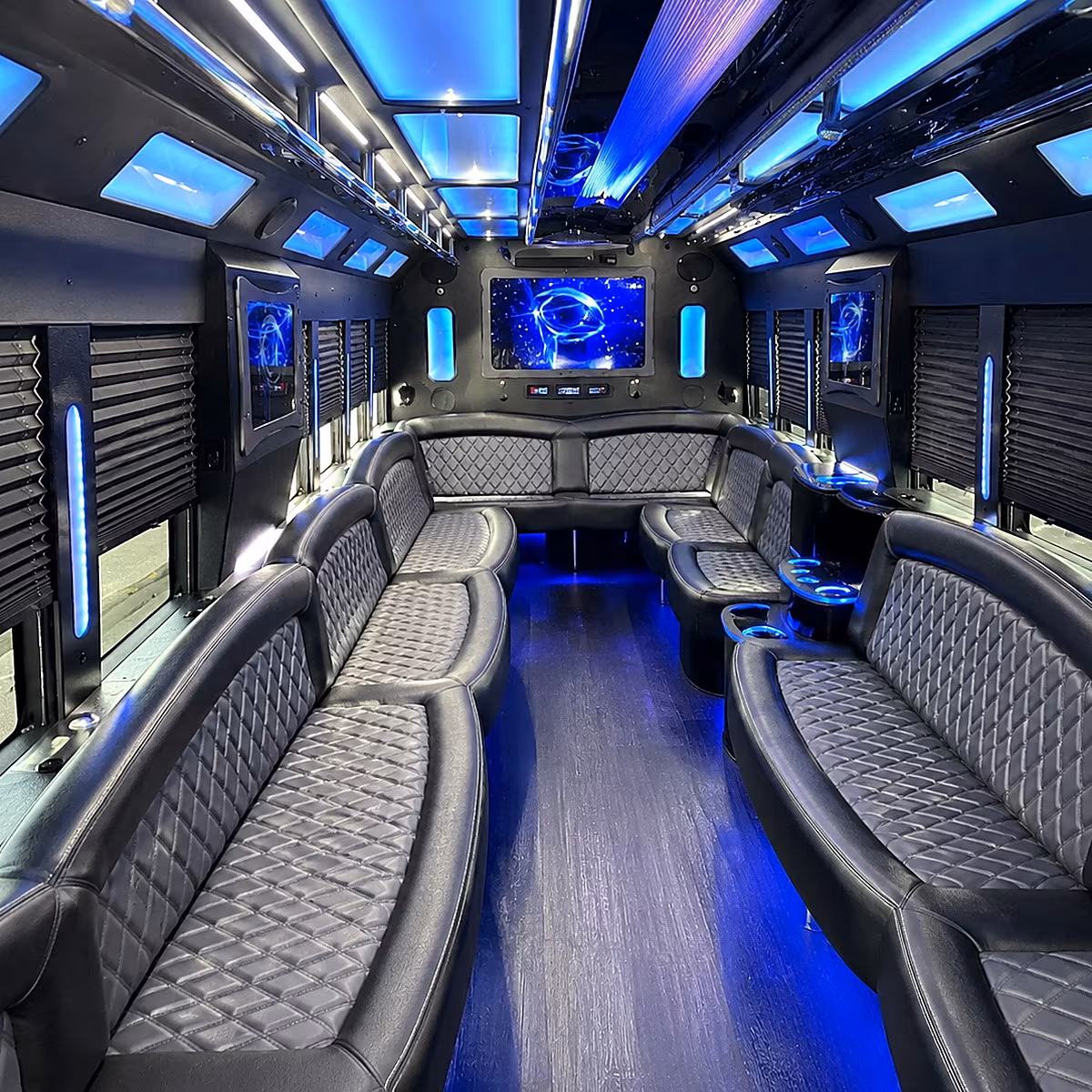 beaverton 50 passenger party bus interior