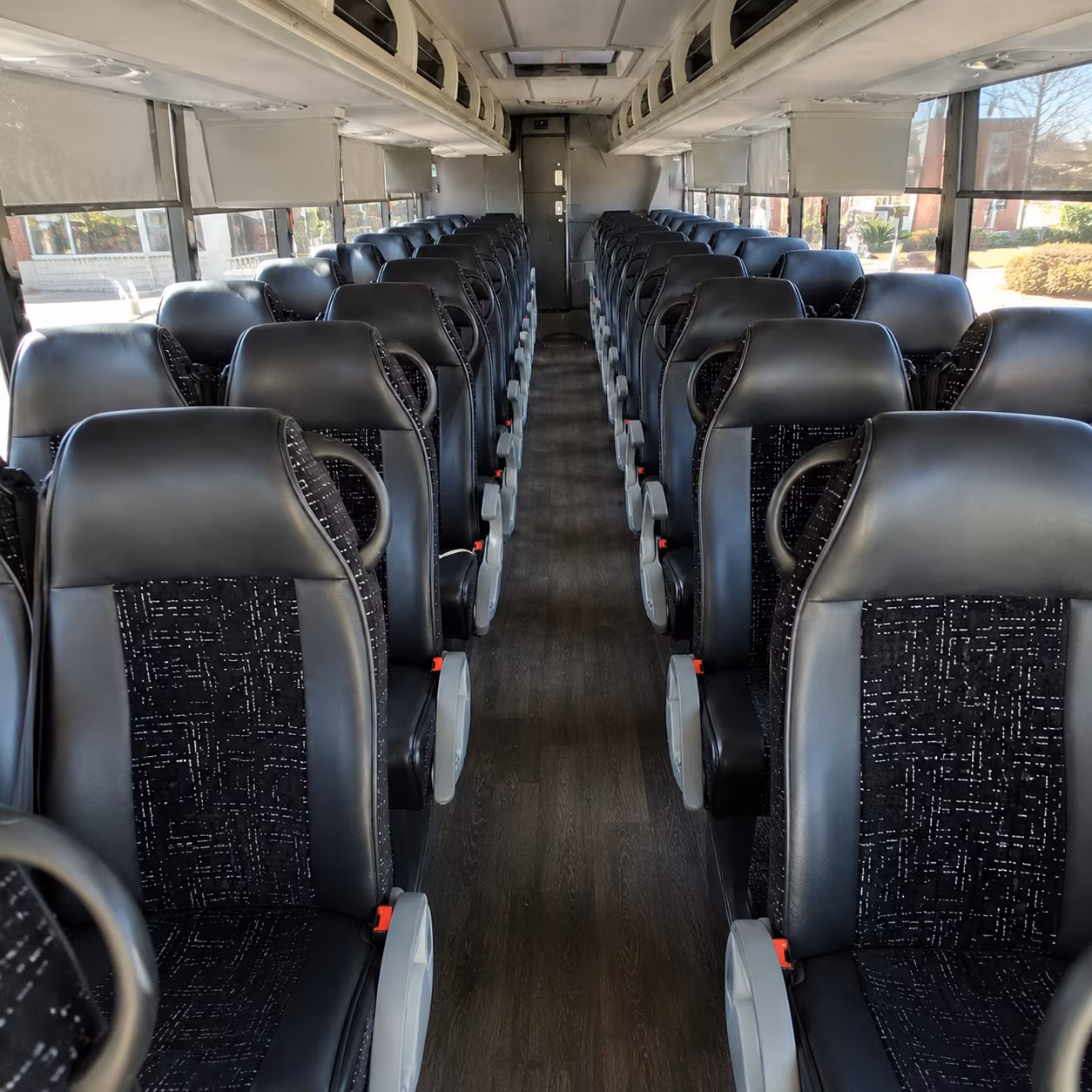 beaverton 54 passenger charter bus inside