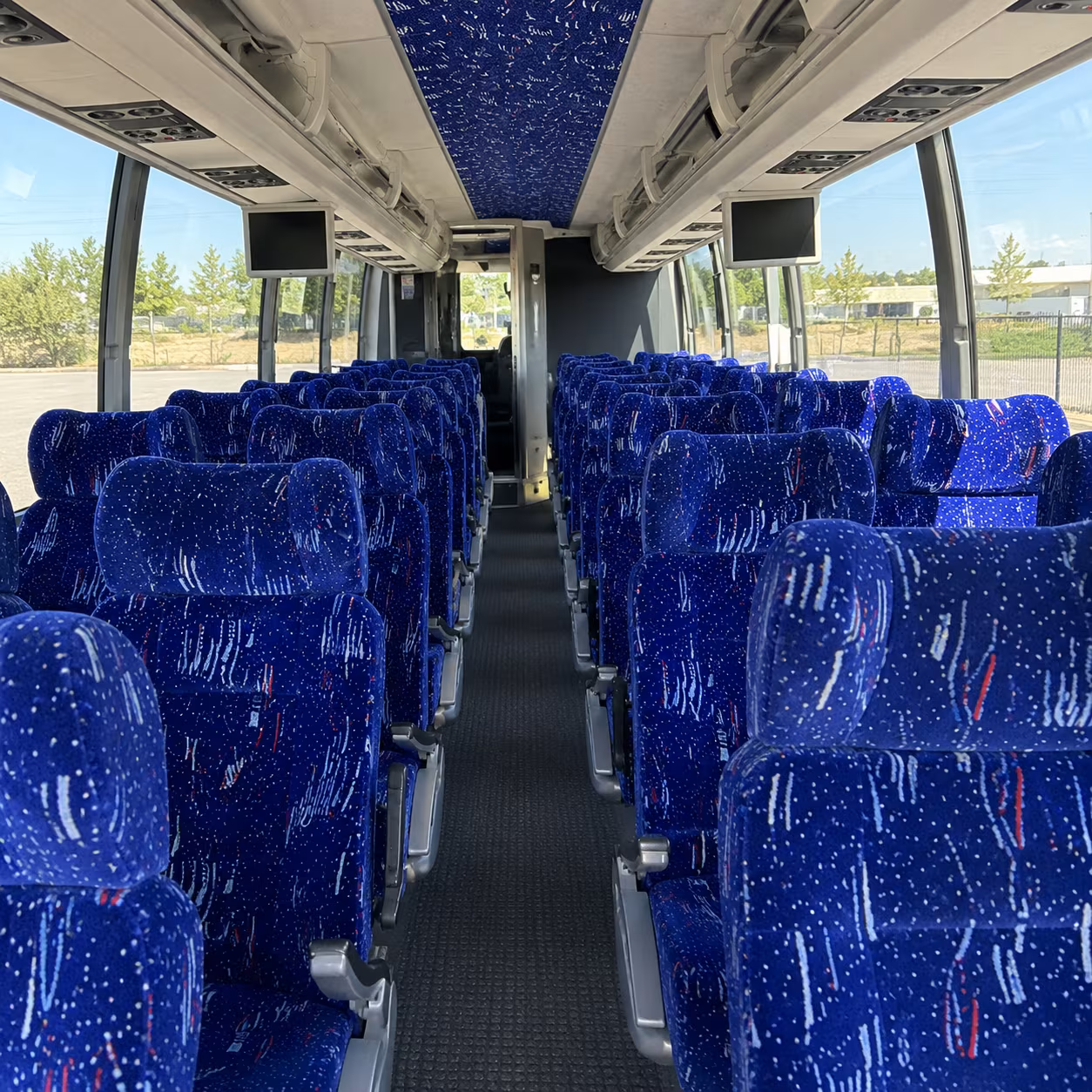 beaverton 54 passenger charter bus interior