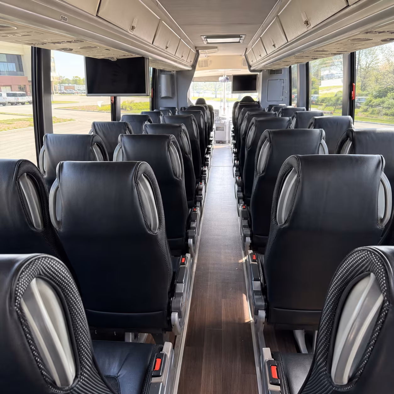 beaverton 56 passenger charter bus inside