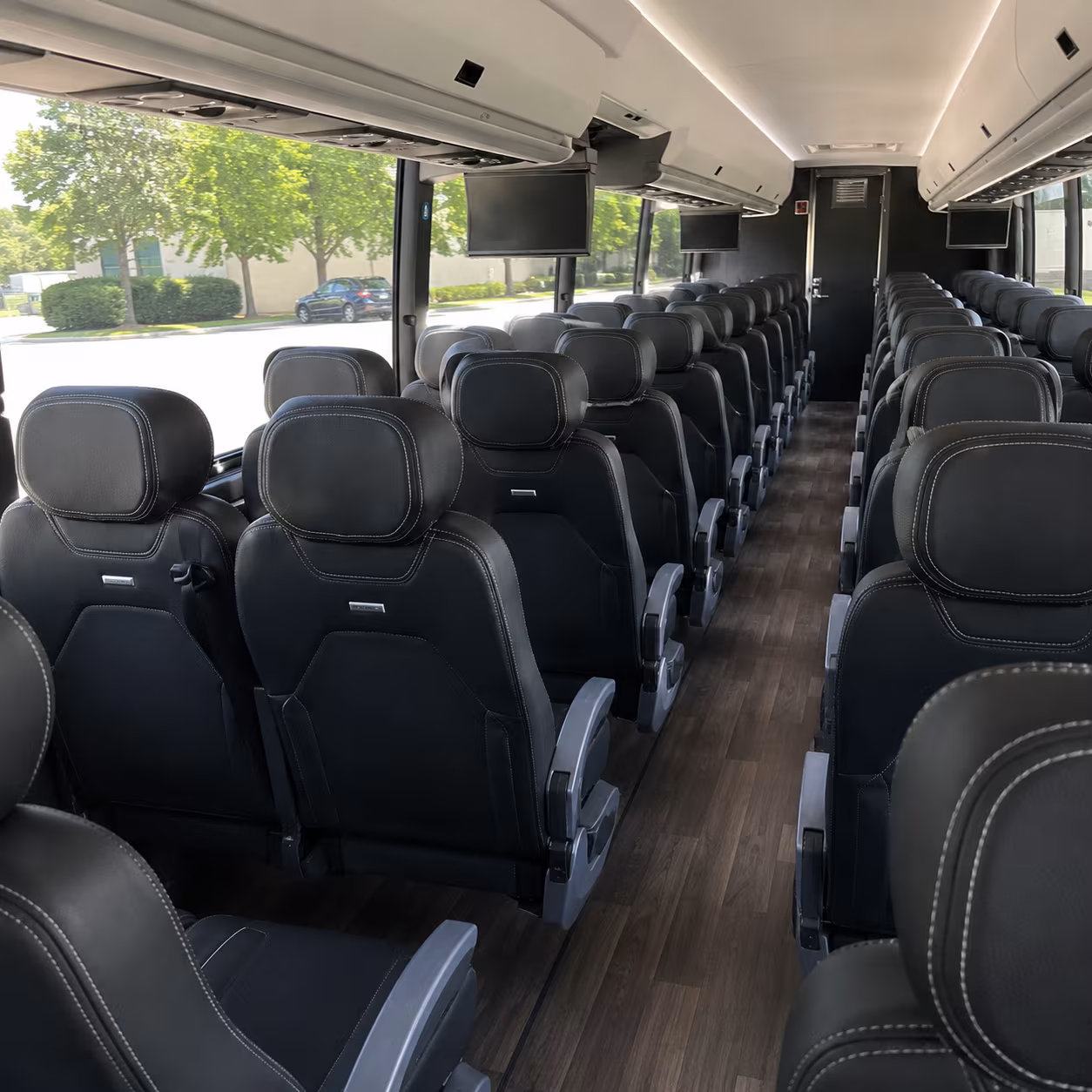 beaverton 56 passenger charter bus interior
